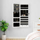Vidaxl Jewelry Armoire avec miroir et mur à LED - blanc moulu blanc