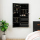 Armoire de bijoux vidaxl avec miroir et mur à LED - noir morte
