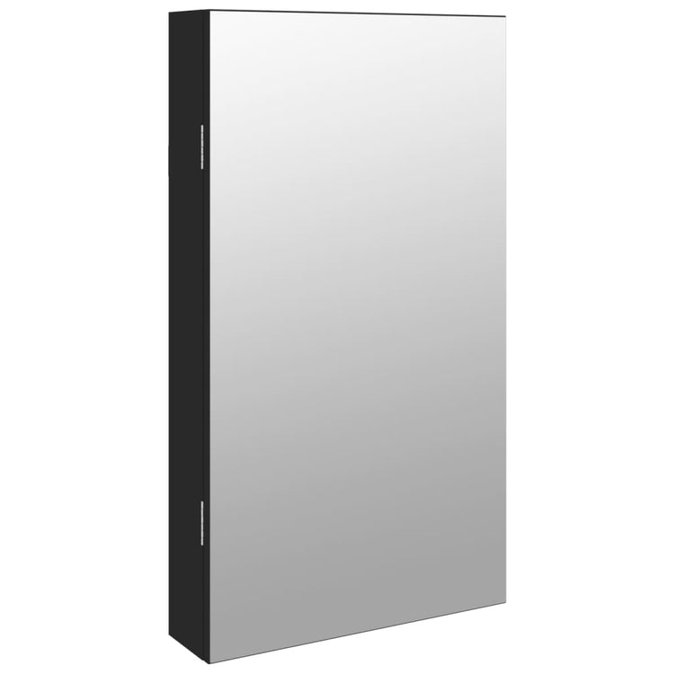 Armoire de bijoux vidaxl avec miroir et mur à LED - noir morte