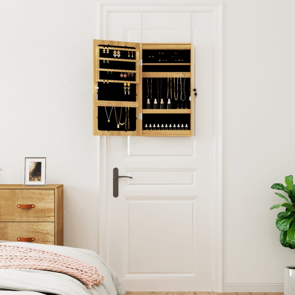 Vidaxl Jewelry Armoire avec miroir et mur à LED -Mount