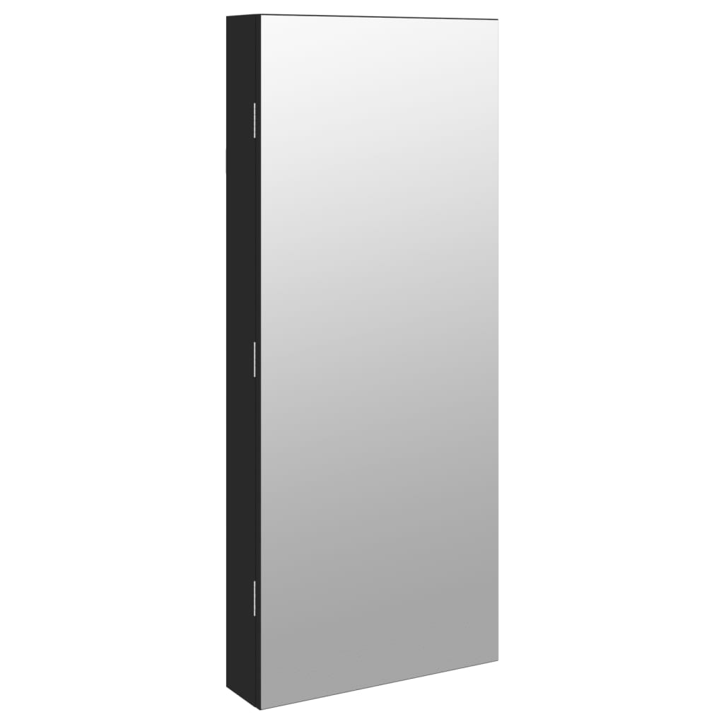 Armoire de bijoux vidaxl avec miroir et mur à LED - noir morte
