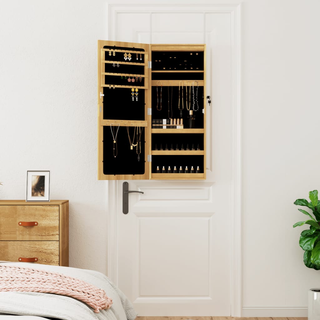 Vidaxl Jewelry Armoire avec miroir et mur à LED -Mount