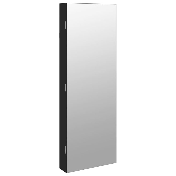 Armoire de bijoux vidaxl avec miroir et mur à LED - noir morte