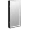 Armoire de bijoux vidaxl avec miroir et mur à LED - noir morte