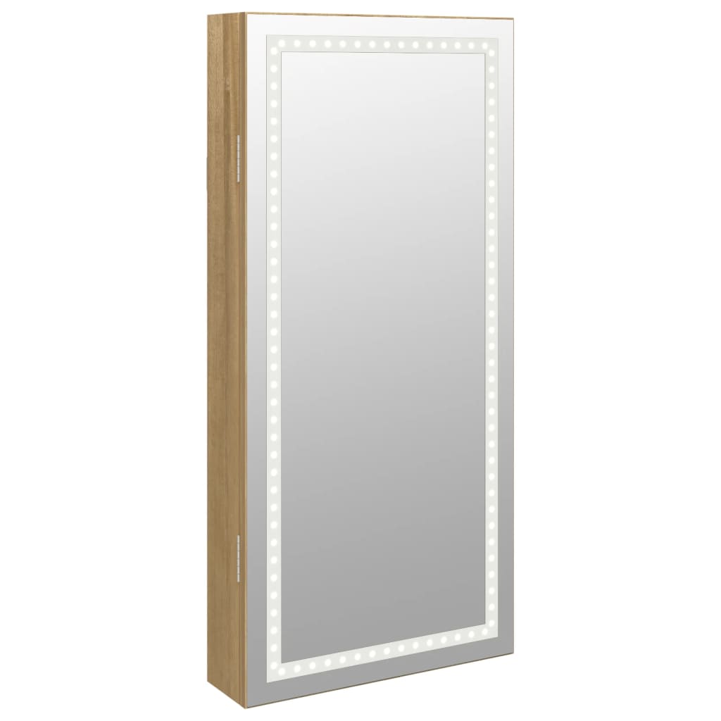 Vidaxl Jewelry Armoire avec miroir et mur à LED -Mount