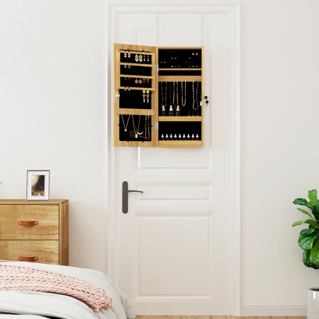 Vidaxl Jewelry Armoire avec miroir et mur à LED -Mount