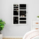 Vidaxl Jewelry Armoire avec miroir et mur à LED - blanc moulu blanc