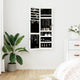 Vidaxl Jewelry Armoire avec miroir et mur à LED - blanc moulu blanc