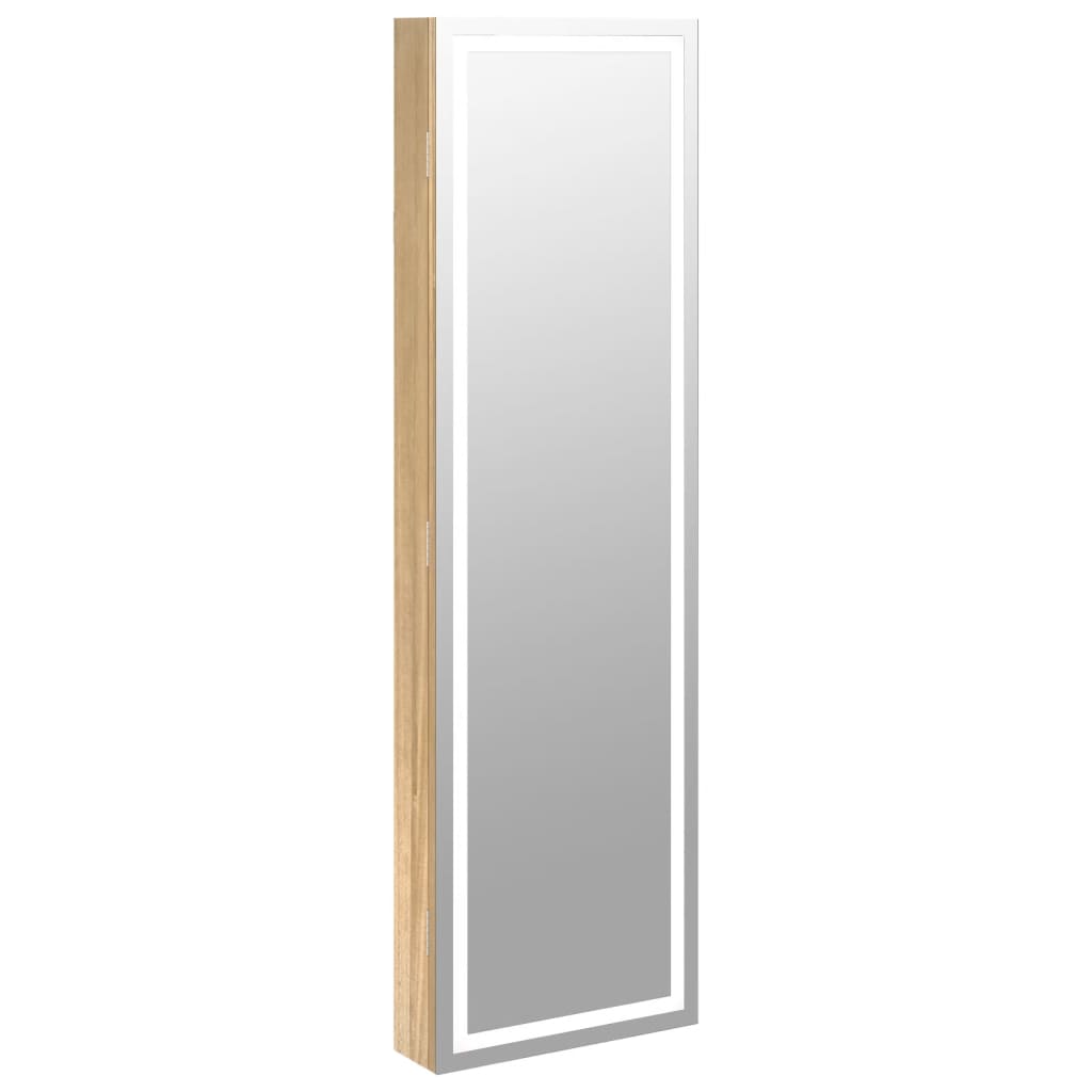 Vidaxl Jewelry Armoire avec miroir et mur à LED -Mount