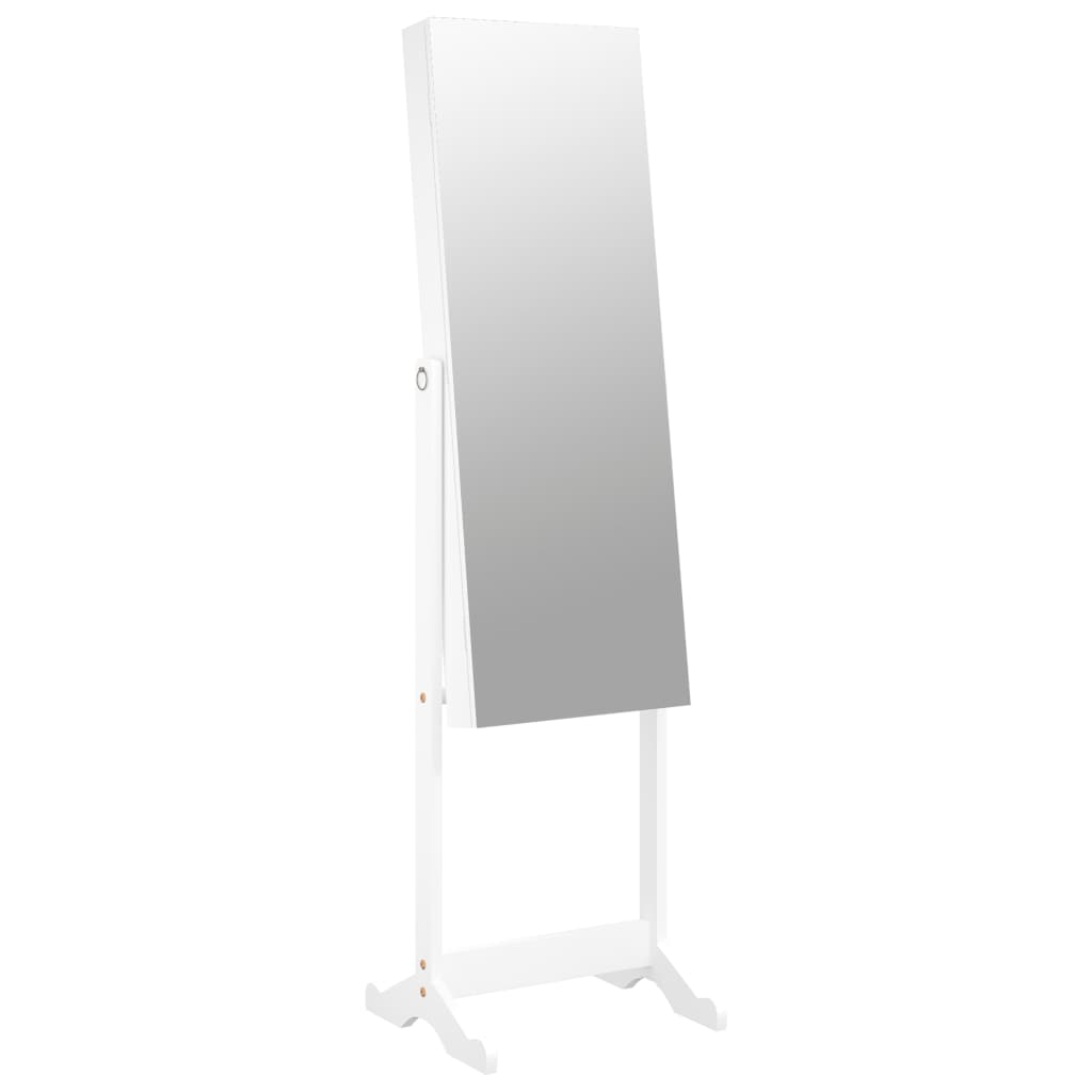 Vidaxl Jewelry Armoire avec miroir détaché 42x38x152 cm blanc