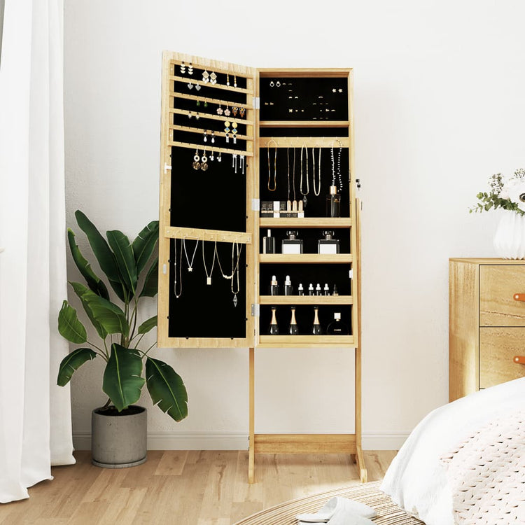Vidaxl Jewelry Armoire avec miroir détaché 42x38x152 cm