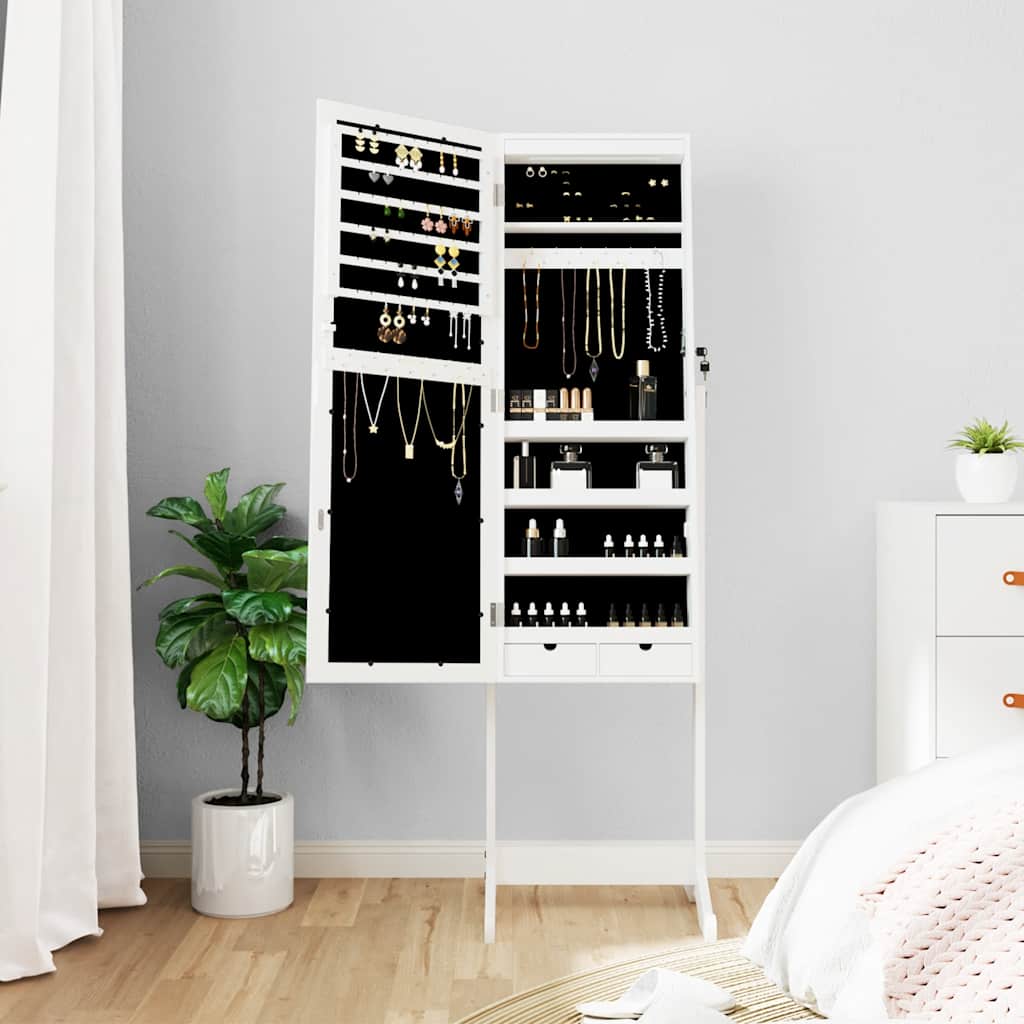 Vidaxl bijoux avec miroir avec éclairage LED blanc détaché
