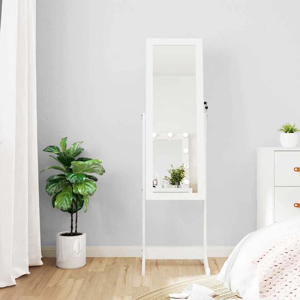 Vidaxl bijoux avec miroir avec éclairage LED blanc détaché