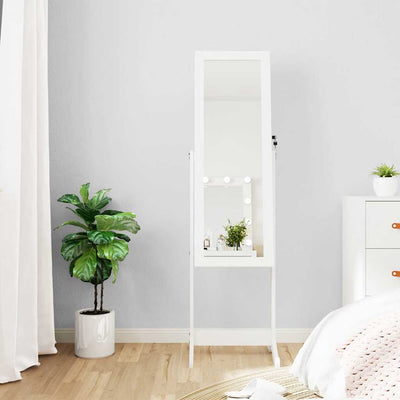Vidaxl bijoux avec miroir avec éclairage LED blanc détaché