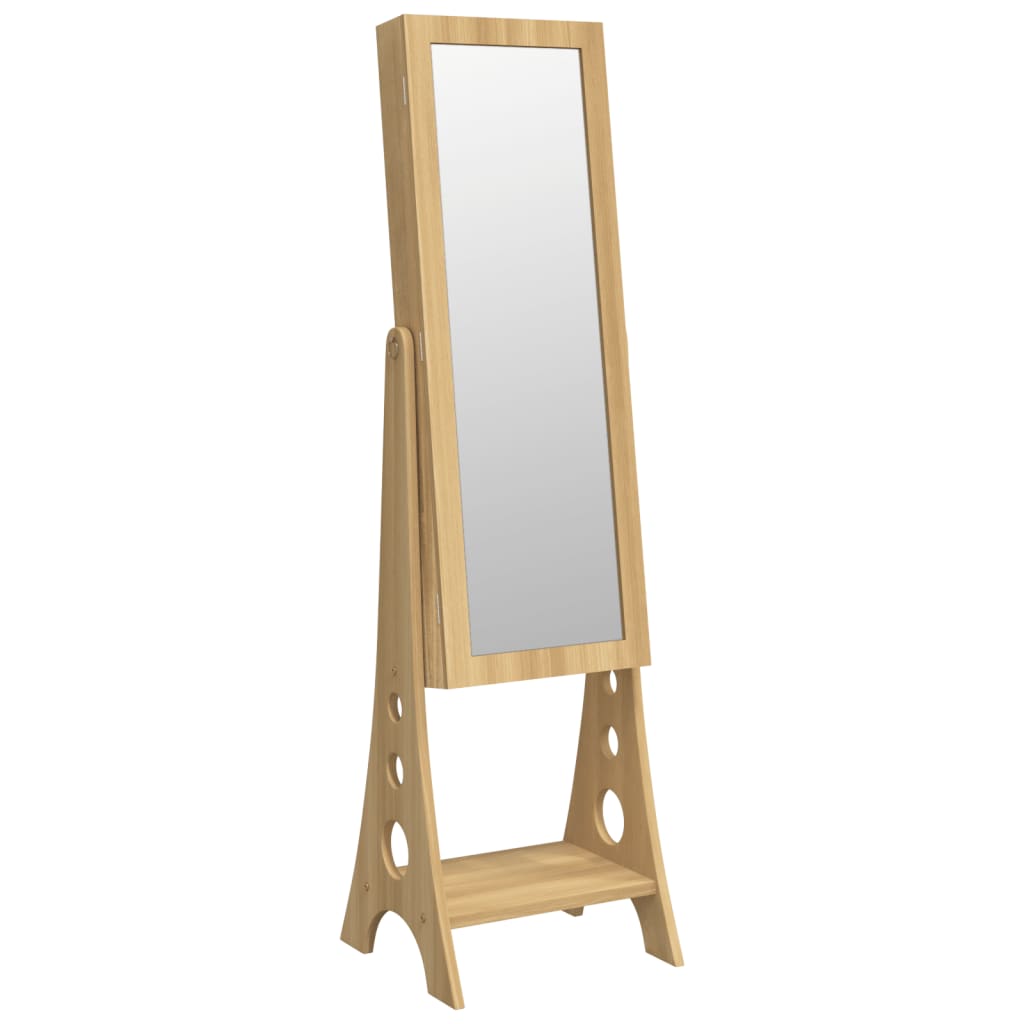 Vidaxl Jewelry Armoire avec miroir et éclairage LED autoportant