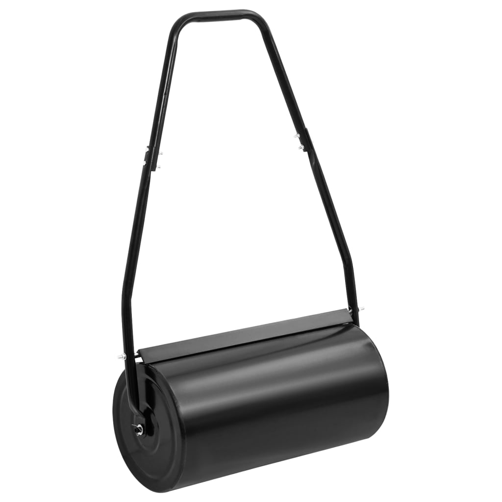Vidaxl Gazonroller avec poignée 42 L de fer et noire en acier