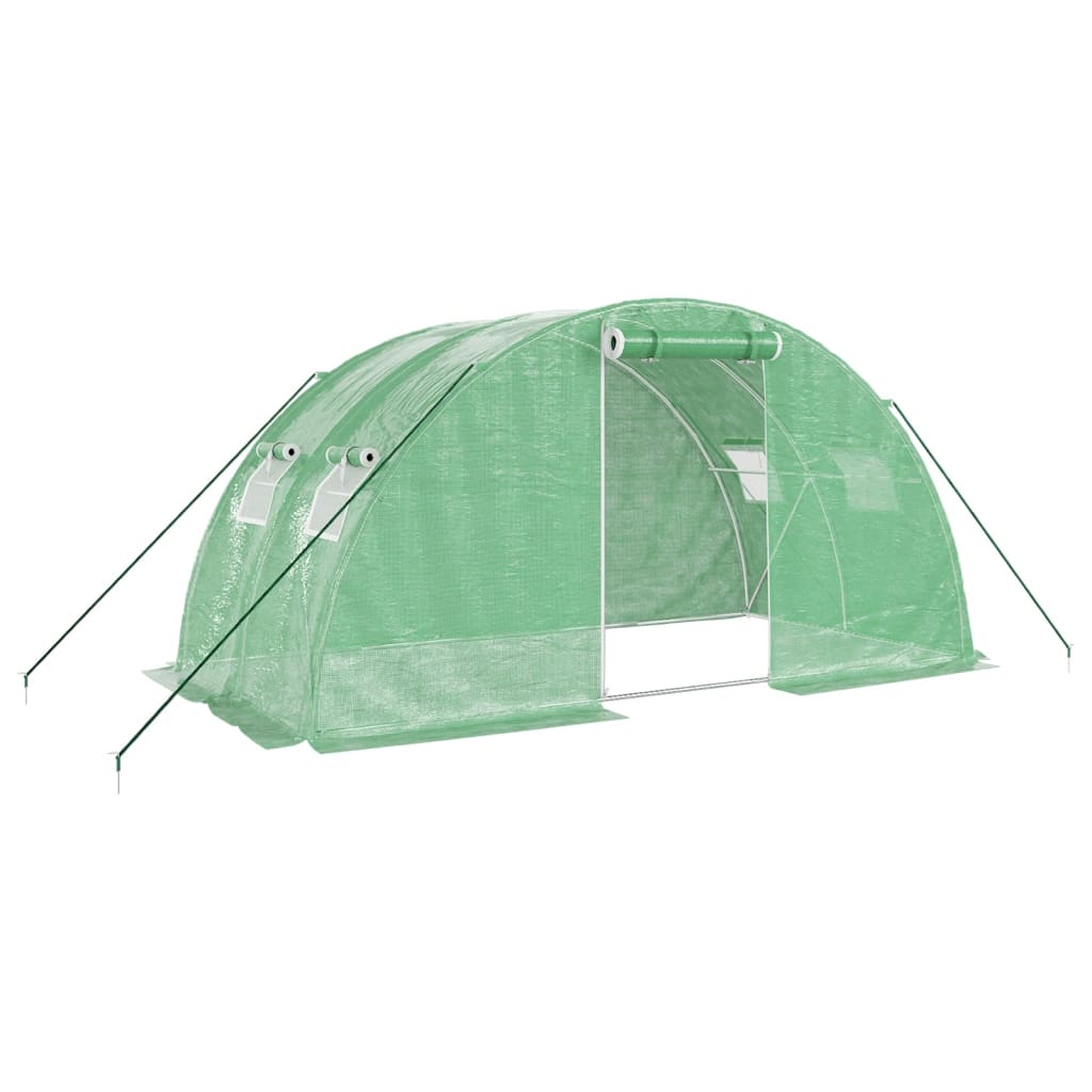 Vidaxl tuinkas avec cadre en acier 8 m² 4x2x2 m
