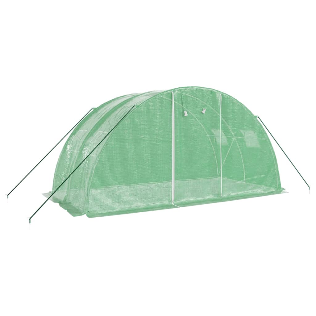 Vidaxl tuinkas avec cadre en acier 8 m² 4x2x2 m