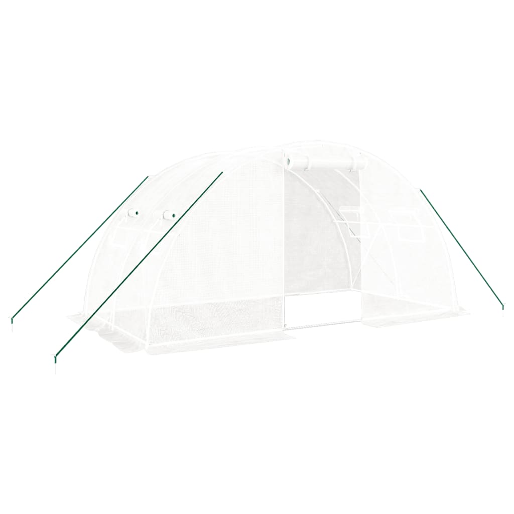 Vidaxl tuinkas avec cadre en acier 8 m² 4x2x2 m