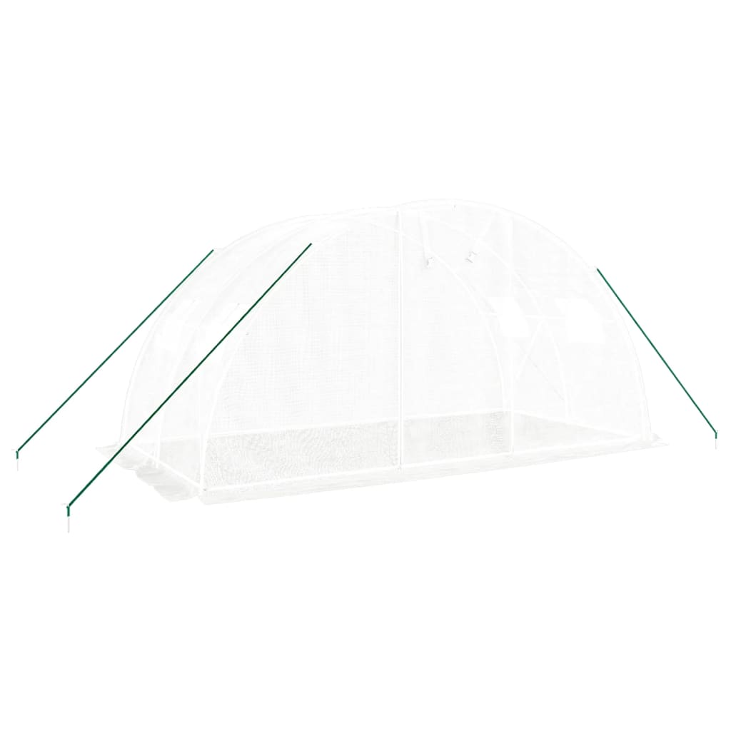 Vidaxl tuinkas avec cadre en acier 8 m² 4x2x2 m