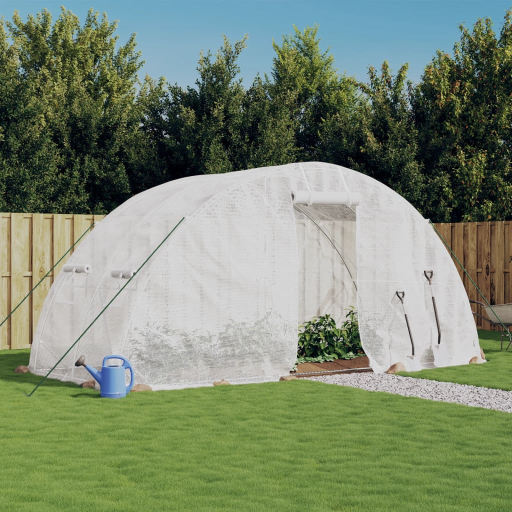 Vidaxl tuinkas avec cadre en acier 10 m² 5x2x2,3 m