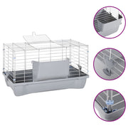 Vidaxl Animal Loft Petit animaux 58x32x31 cm Polypropène et gris métallique - afbeelding 1