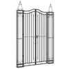 Vidaxl poort 121x8x180 cm en fer forgé noir
