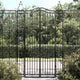 Vidaxl poort 121x8x200 cm en fonte noire