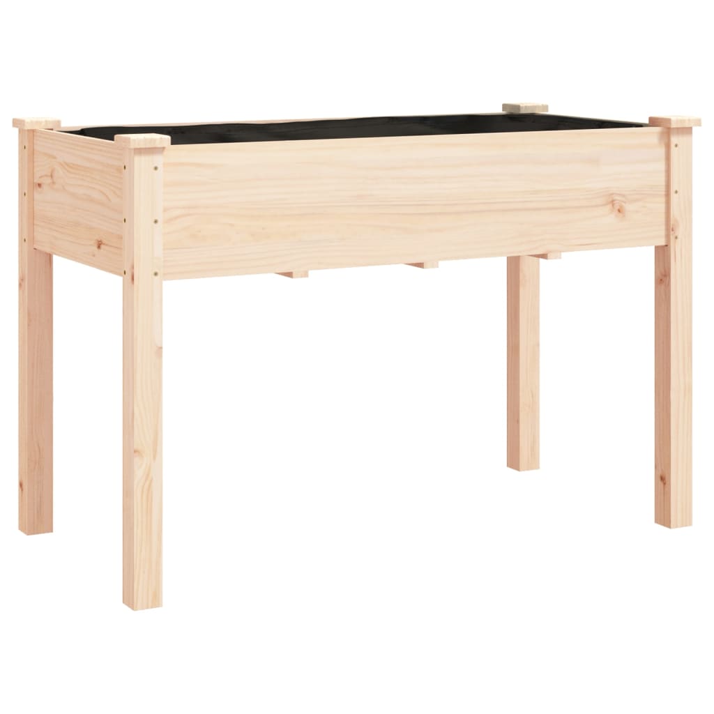 Planteur Vidaxl avec doublure 118x59x76 cm en pin solide