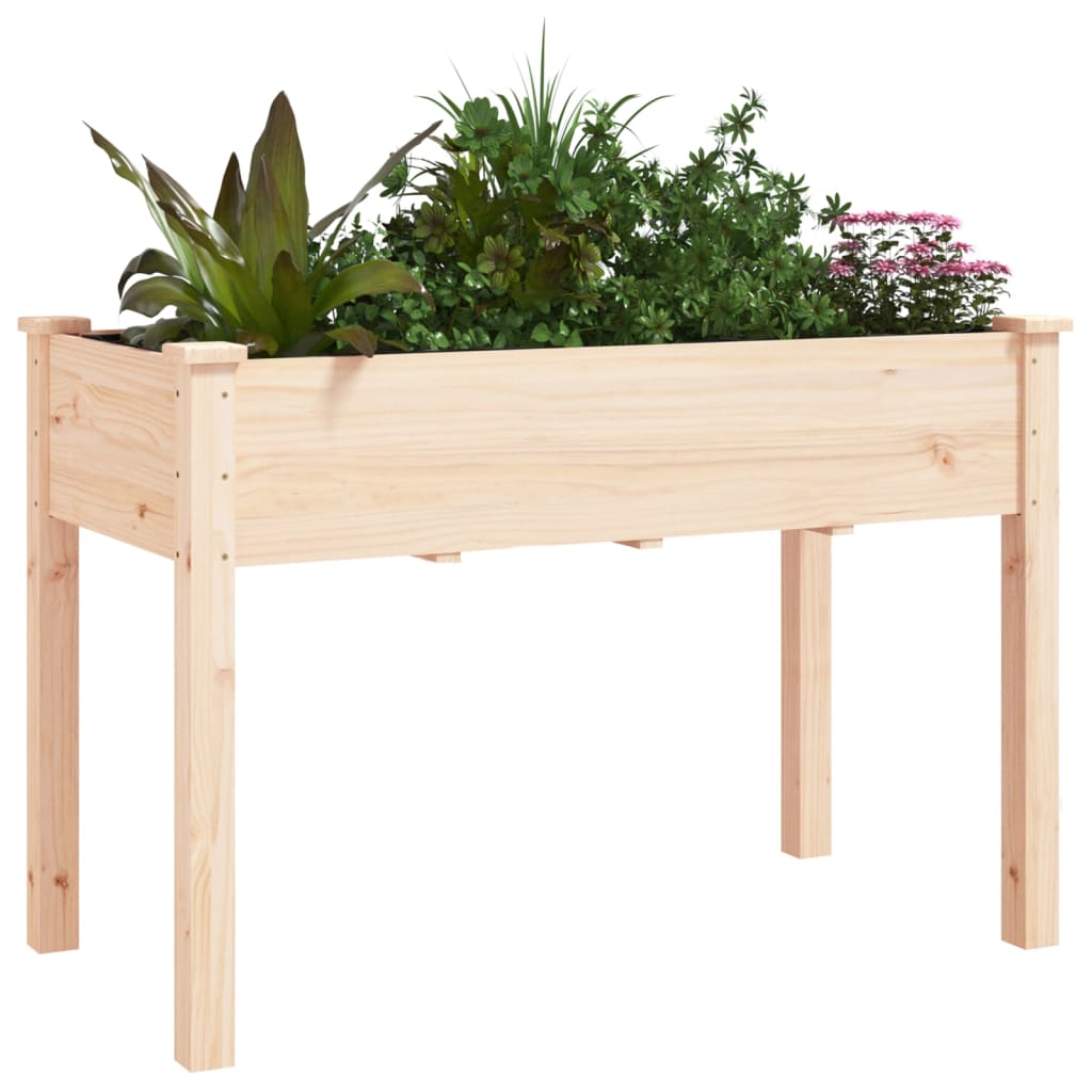 Planteur Vidaxl avec doublure 118x59x76 cm en pin solide