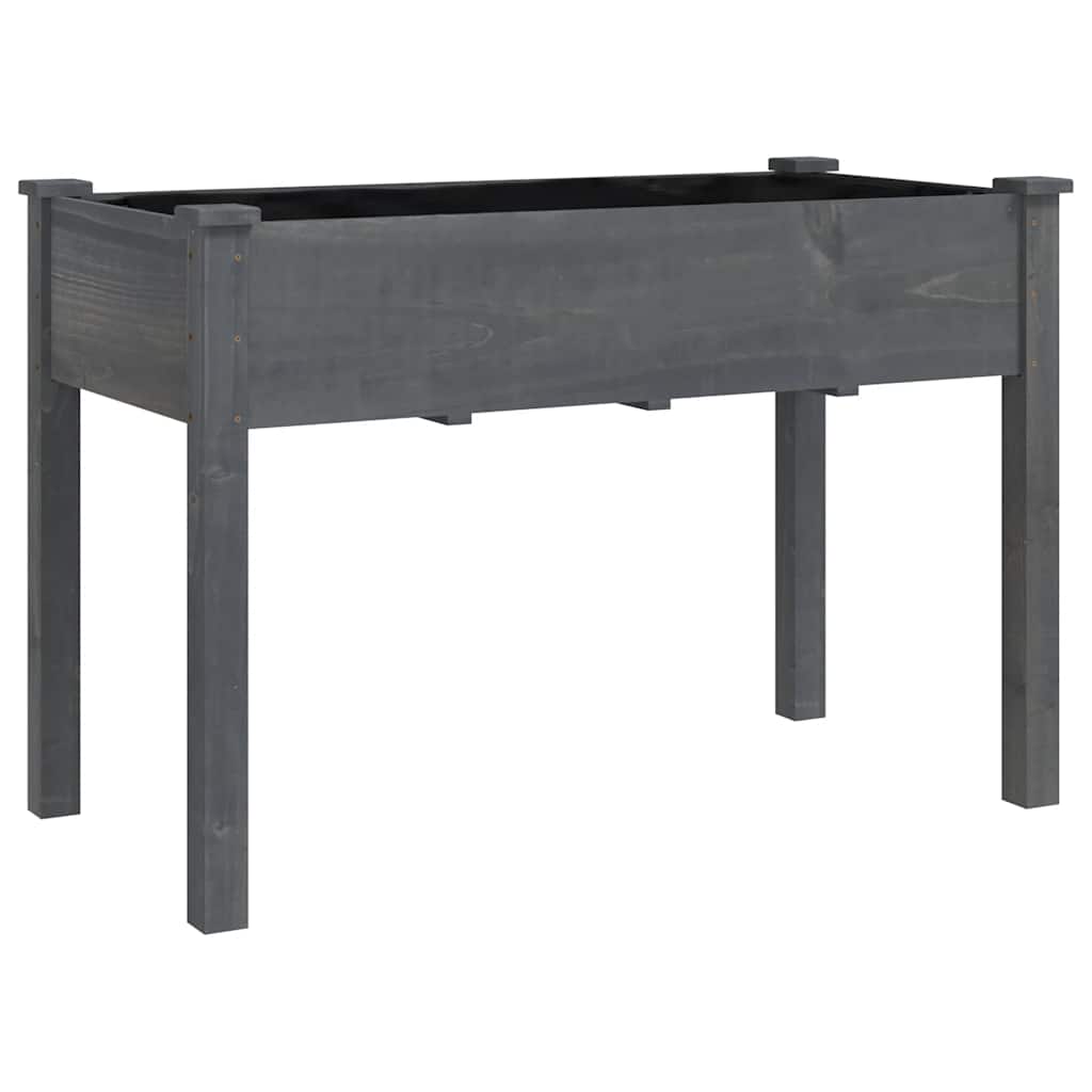 Vidaxx jardinière avec doublure 118x59x76 cm bois de pin massif gris
