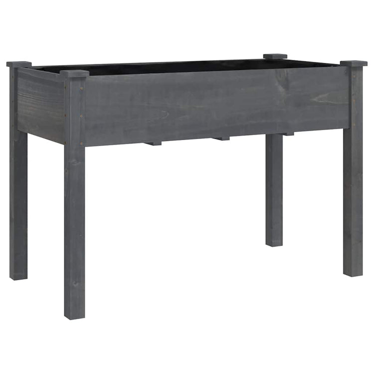 Vidaxx jardinière avec doublure 118x59x76 cm bois de pin massif gris