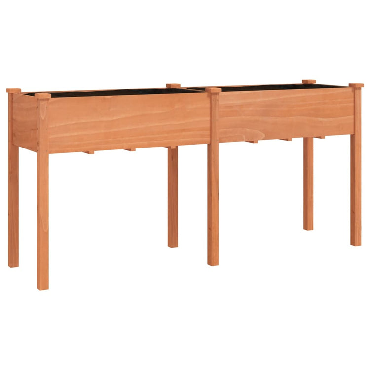 Planteur vidaxl avec doublure 161x45x76 cm en pin massif brun