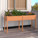 Planteur vidaxl avec doublure 161x45x76 cm en pin massif brun