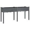 Vidaxx jardinière avec doublure 161x45x76 cm bois de pin massif gris