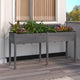 Vidaxx jardinière avec doublure 161x45x76 cm bois de pin massif gris