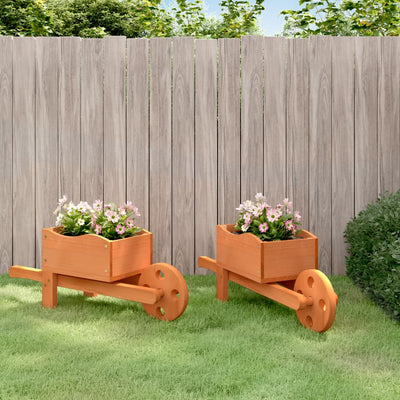 Vidaxl Planters Boelbarrow 2 PCS 47x15x19 cm Pinwood solide