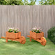 Vidaxl Planters Boelbarrow 2 PCS 47x15x19 cm Pinwood solide