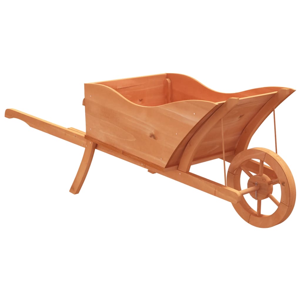 Vidaxl Planter Wheelbarrow 128x45.5x43 cm Solid Pinewood
