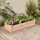 Planteur Vidaxl élevé avec une doublure 120x45x25 cm de bois solide solide