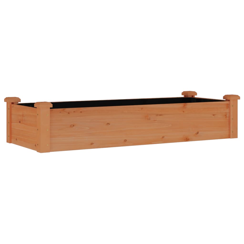 Planteur Vidaxl surélevé avec doublure 120x45x25 cm brun brun