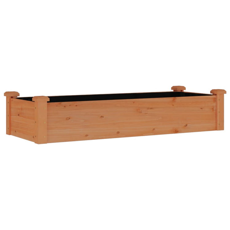 Planteur Vidaxl surélevé avec doublure 120x45x25 cm brun brun