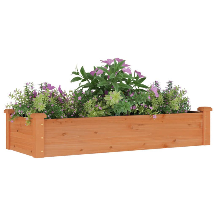 Planteur Vidaxl surélevé avec doublure 120x45x25 cm brun brun