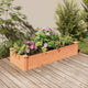 Planteur Vidaxl surélevé avec doublure 120x45x25 cm brun brun