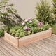 Planteur Vidaxl élevé avec une doublure 120x60x25 cm de bois solide solide