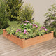 Planteur Vidaxl élevé avec une doublure 120x120x25 cm brun brun