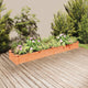 Planteur Vidaxl élevé avec doublure 240x45x25 cm brun brun