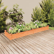 Planteur Vidaxl élevé avec une doublure 240x60x25 cm brun de pin - afbeelding 1