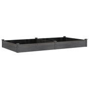 Planteur Vidaxl élevé avec doublure 240x120x25 cm en gris en bois pur - afbeelding 2