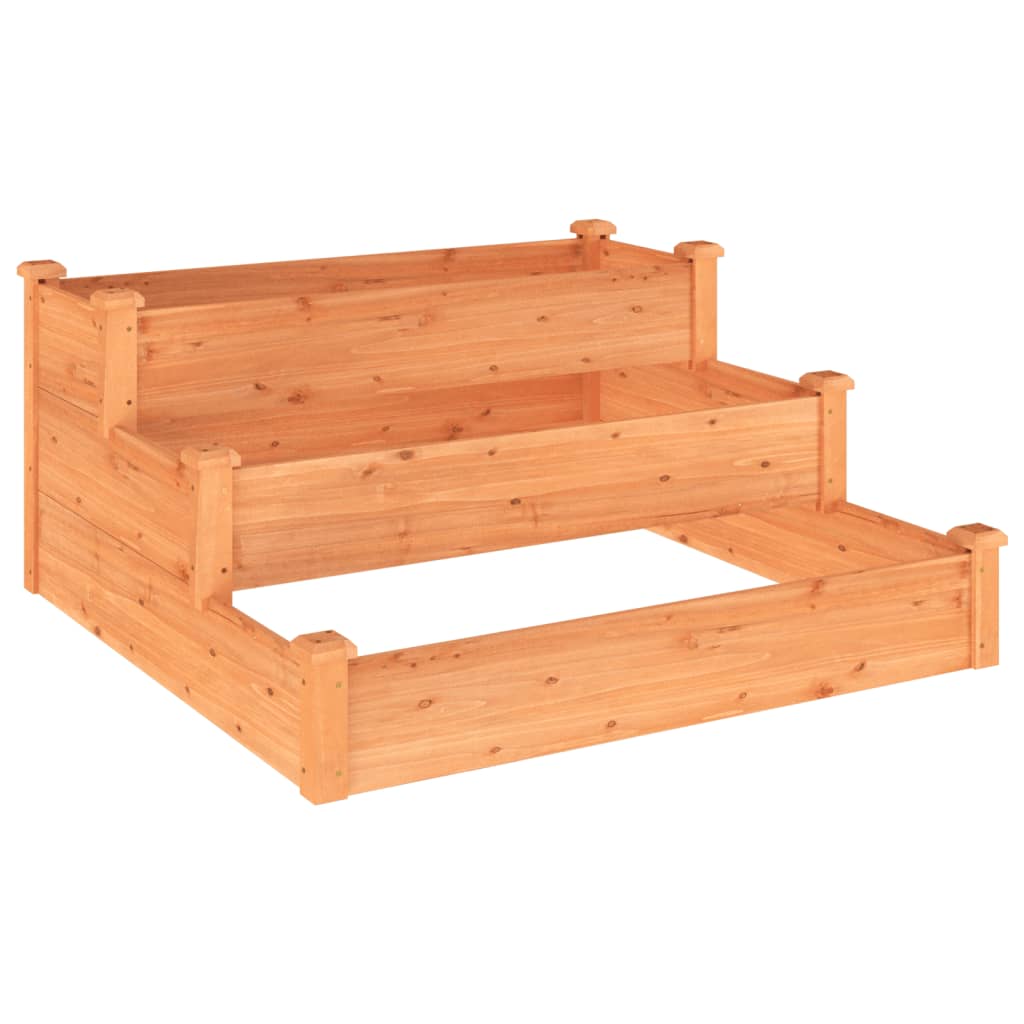 Vidaxl Planter surélevé 120x120x56 cm en pin massif brun